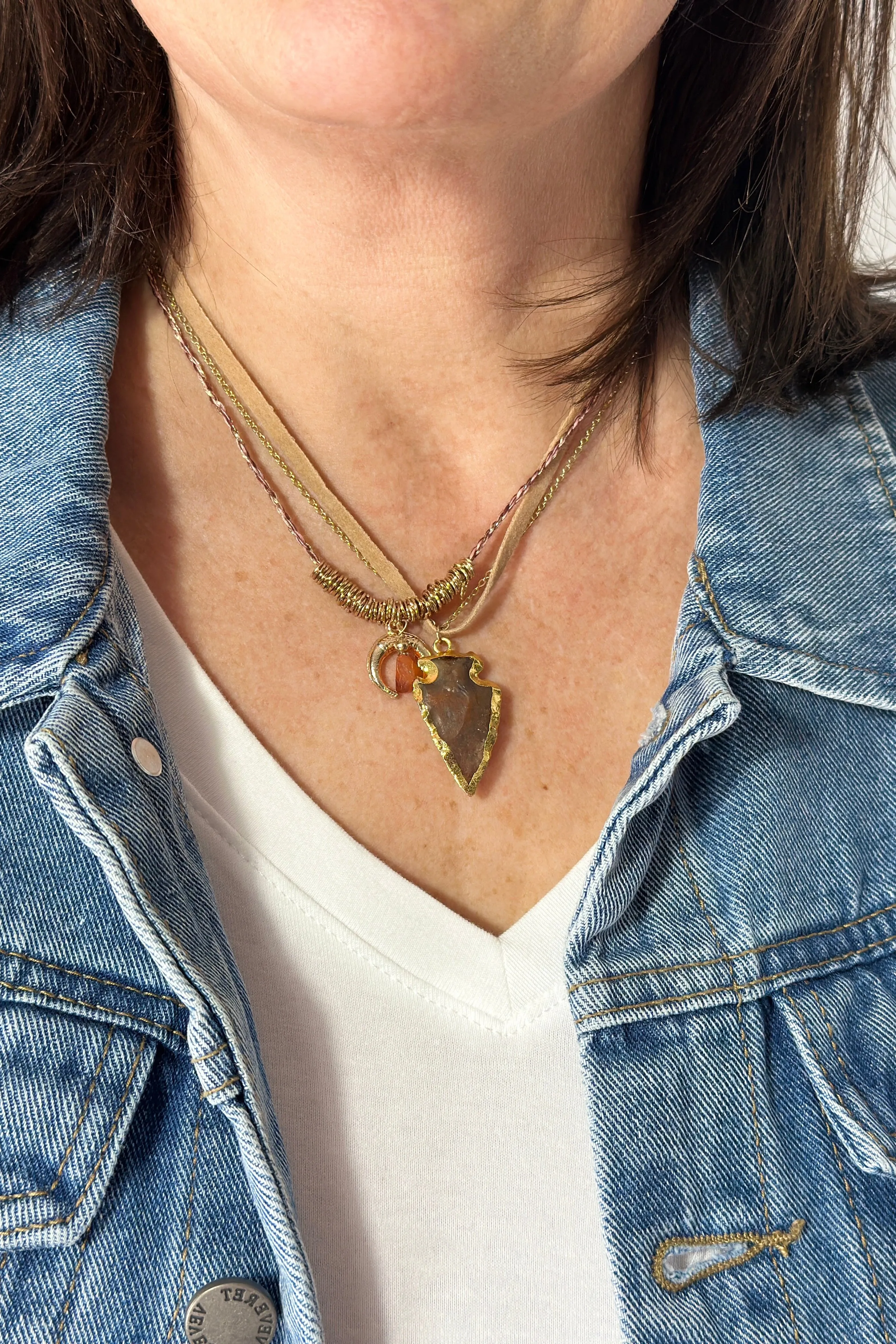 Carnelian   Brown Agate Layered Necklace