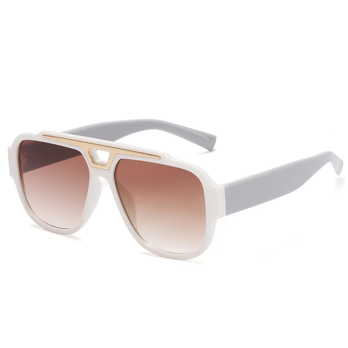 Chic Square-Frame UV400 Sunglasses - 2024 Fashion Trends with RX Customization