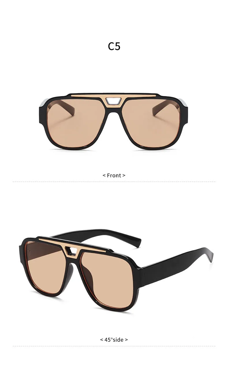 Chic Square-Frame UV400 Sunglasses - 2024 Fashion Trends with RX Customization