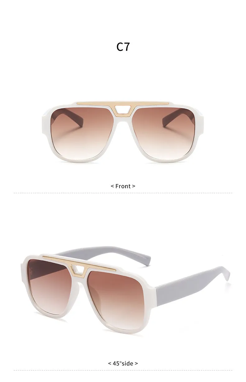 Chic Square-Frame UV400 Sunglasses - 2024 Fashion Trends with RX Customization