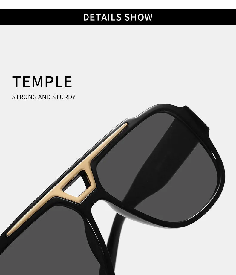 Chic Square-Frame UV400 Sunglasses - 2024 Fashion Trends with RX Customization