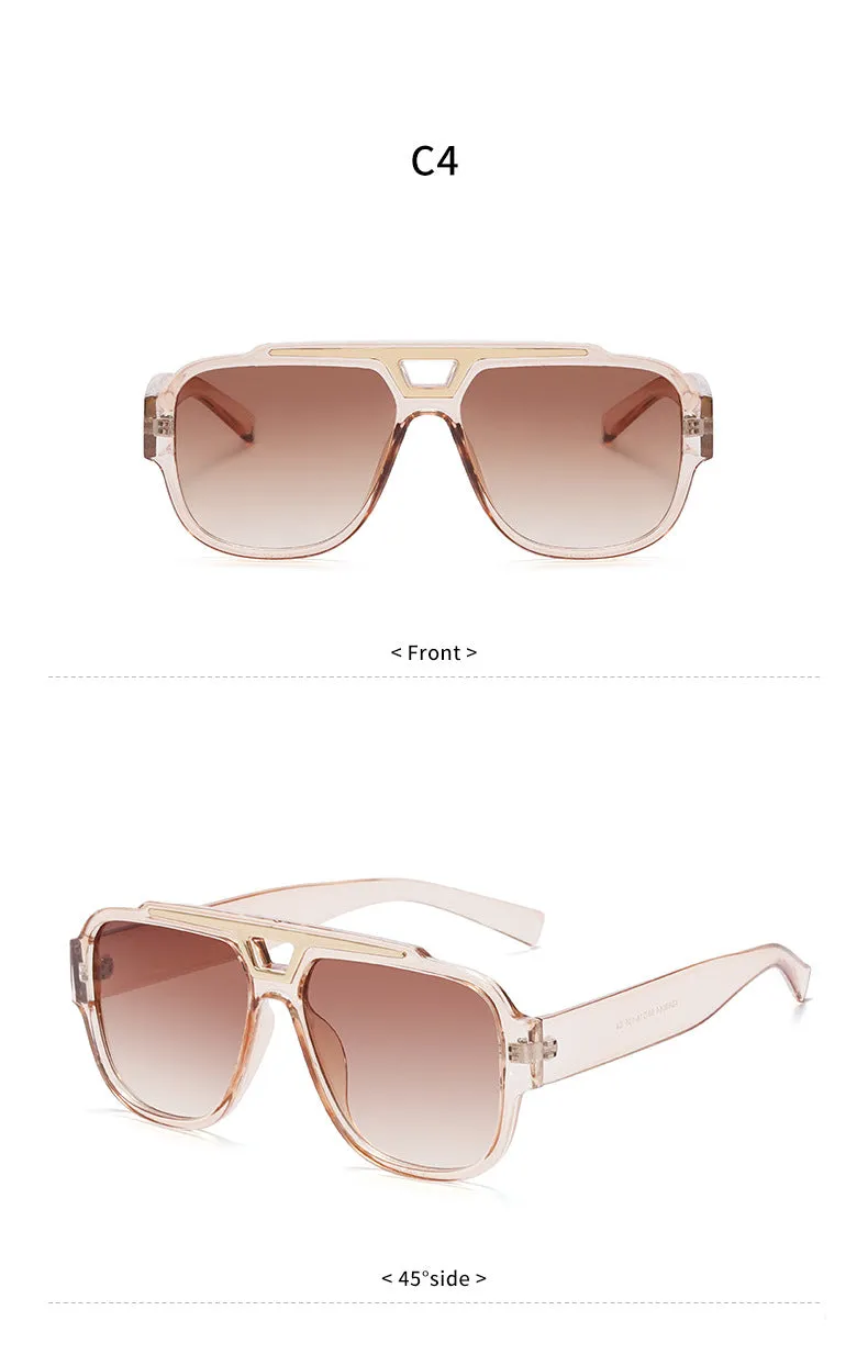 Chic Square-Frame UV400 Sunglasses - 2024 Fashion Trends with RX Customization