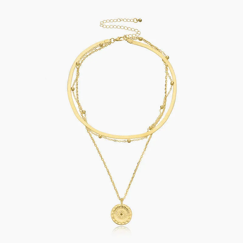 Choker Vintage Moon Pendant Letter Necklaces