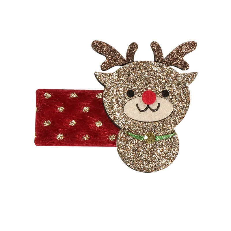 Christmas Snowman Elk Hair Clips