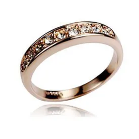 Classic Rose Rhinestone Wedding Ring for Women (368080)