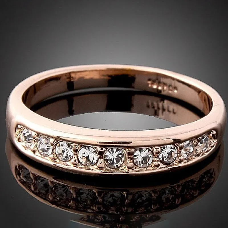 Classic Rose Rhinestone Wedding Ring for Women (368080)