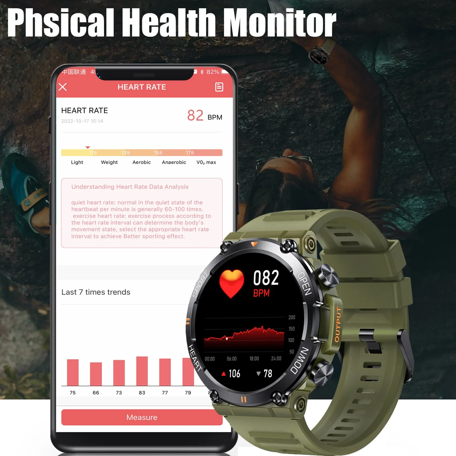 EIGIIS Military Smart Watch for Men Answer Make Calls Message Notification 1.39" HD Full Touch Smartwatch Fitness Tracker Watch Heart Rate Monitor Sleep Monitor Step Counter Sports Watch for iPhone Android