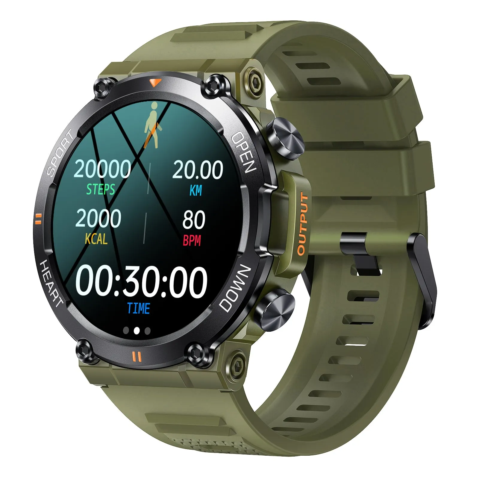 EIGIIS Military Smart Watch for Men Answer Make Calls Message Notification 1.39" HD Full Touch Smartwatch Fitness Tracker Watch Heart Rate Monitor Sleep Monitor Step Counter Sports Watch for iPhone Android