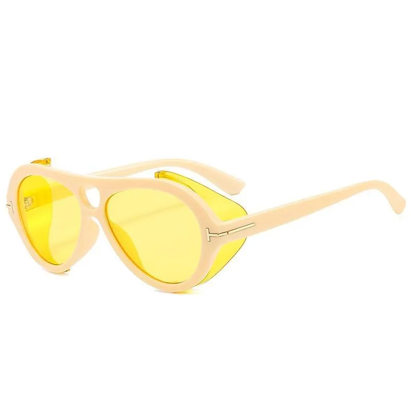 Gale Steampunk Aviator Sunglasses