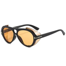 Gale Steampunk Aviator Sunglasses