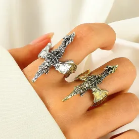 Gothic Flying Dragon Retro Ring