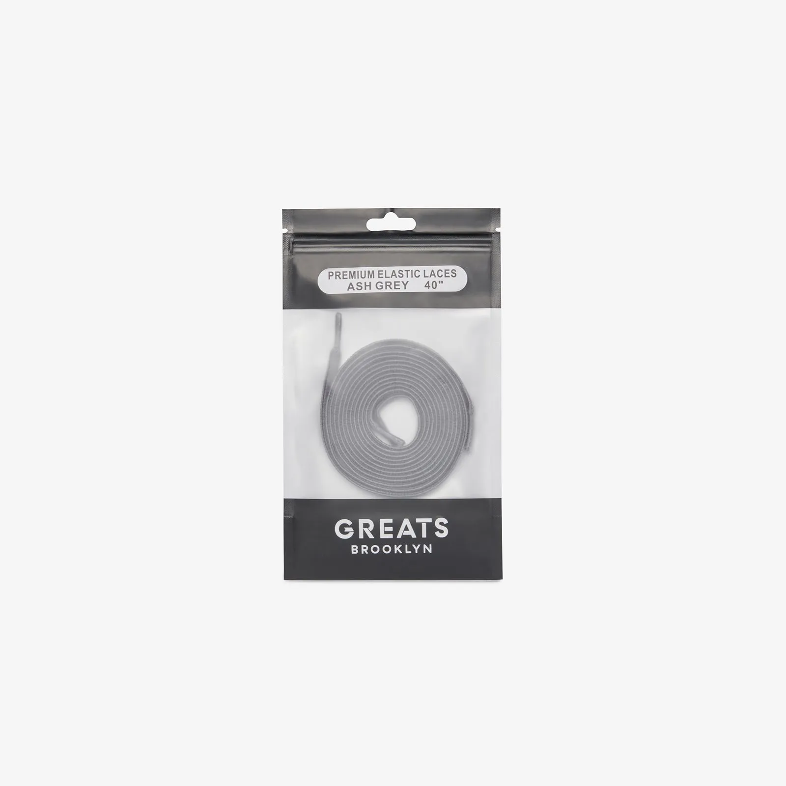 GREATS Premium Elastic Laces - Ash Grey