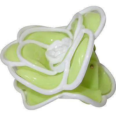Green Flower Hair Claw Clip Comb Clamp Clasp Grip Girls Womens Kids Accessories