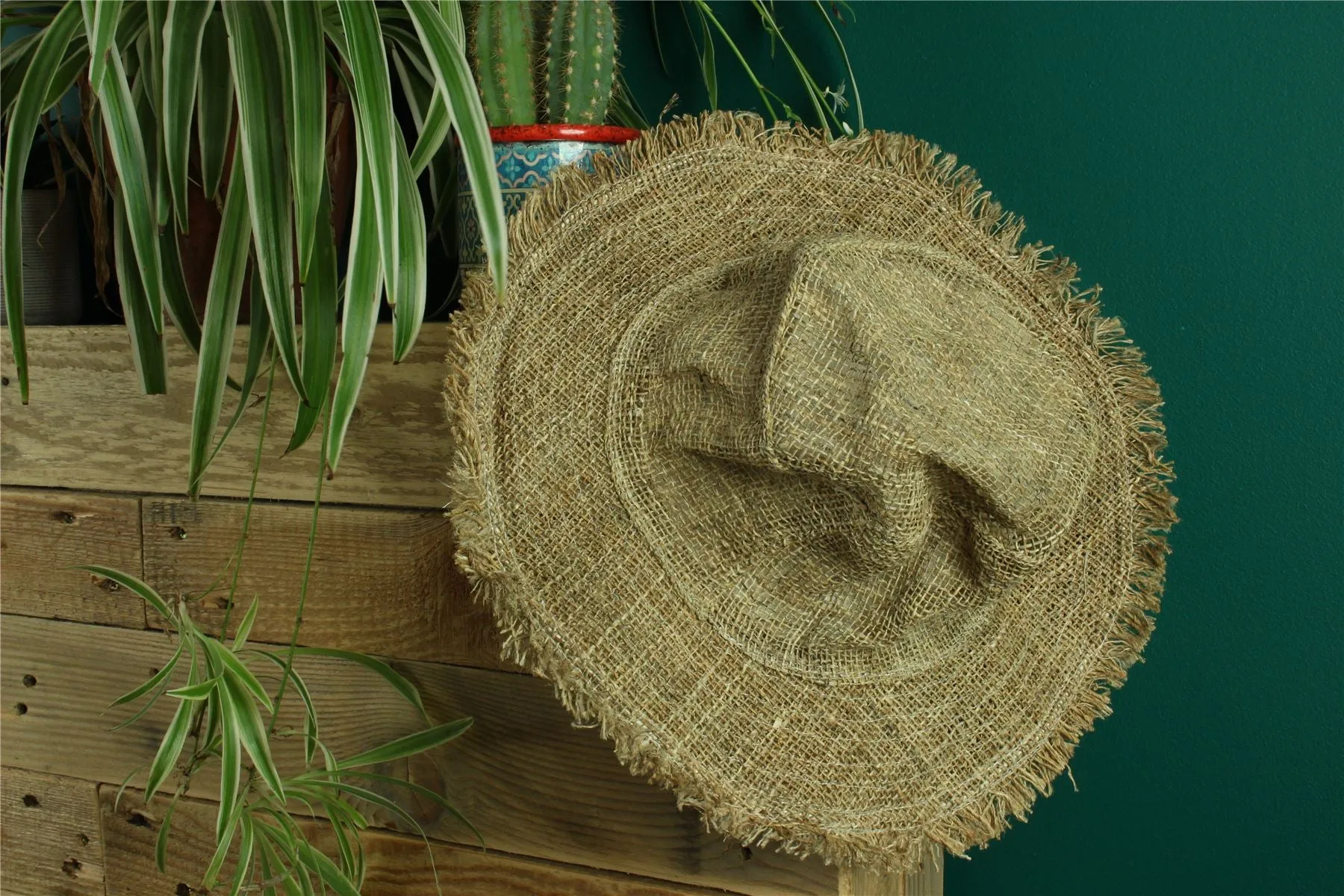 Hemp Sun Hat - Frayed Natural