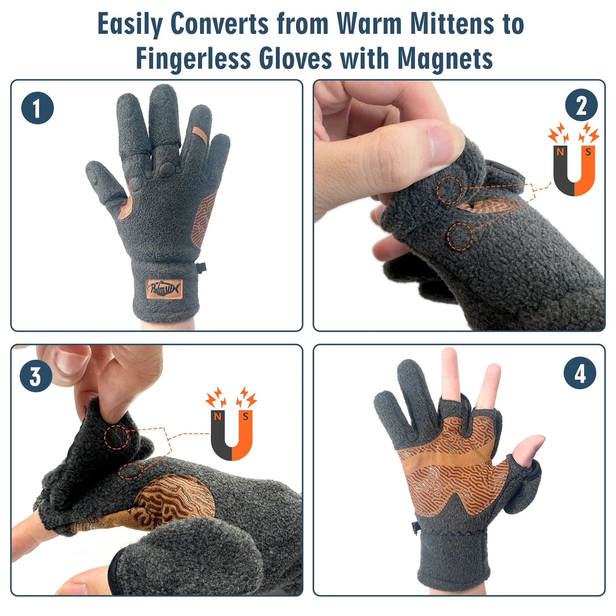 Magnets Convert Fleece 3 Cut Fingers