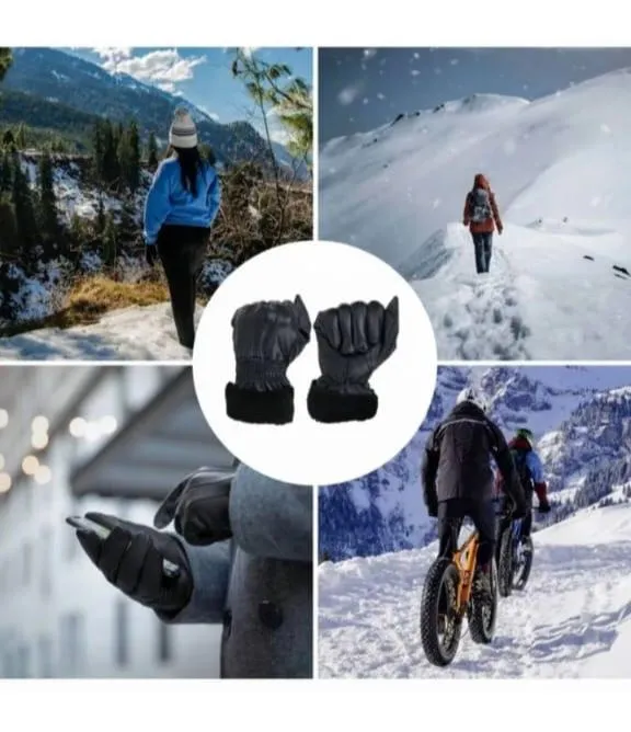 Monik Winter Genuine Leather Gloves for Bikers Men and Women