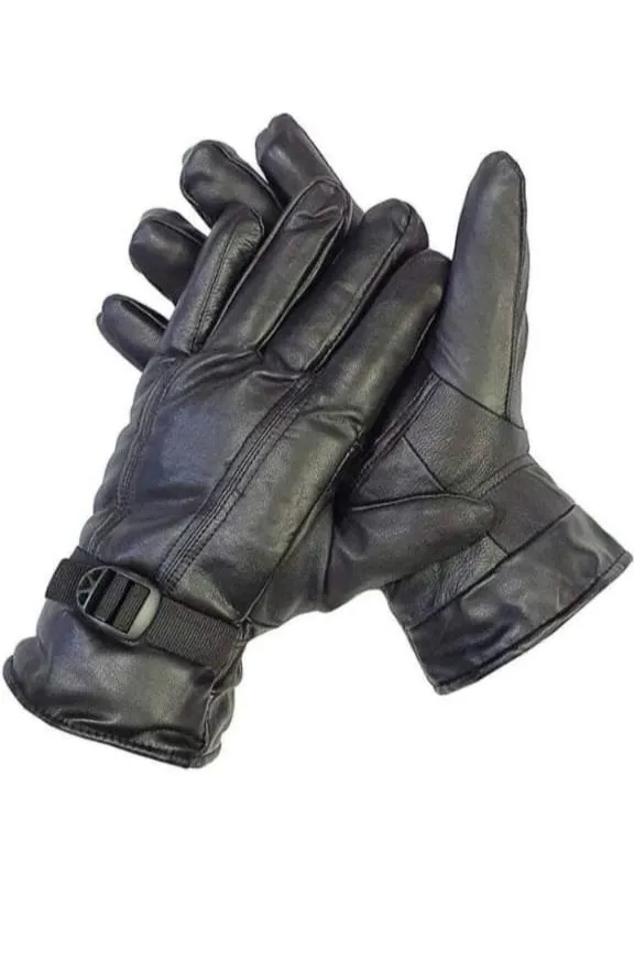 Monik Winter Genuine Leather Gloves for Bikers Men and Women