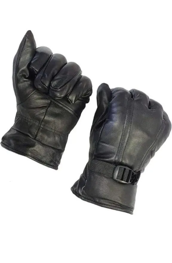 Monik Winter Genuine Leather Gloves for Bikers Men and Women