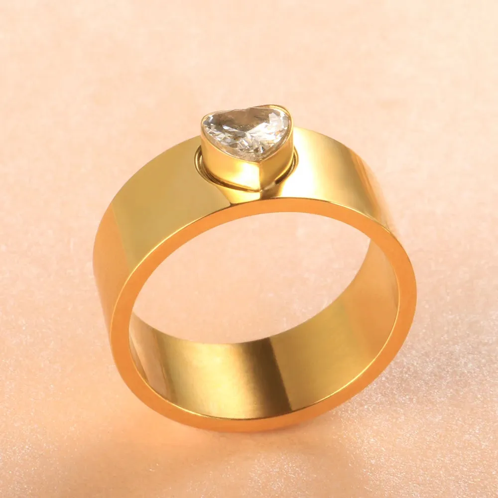 Personalized Heart Rings