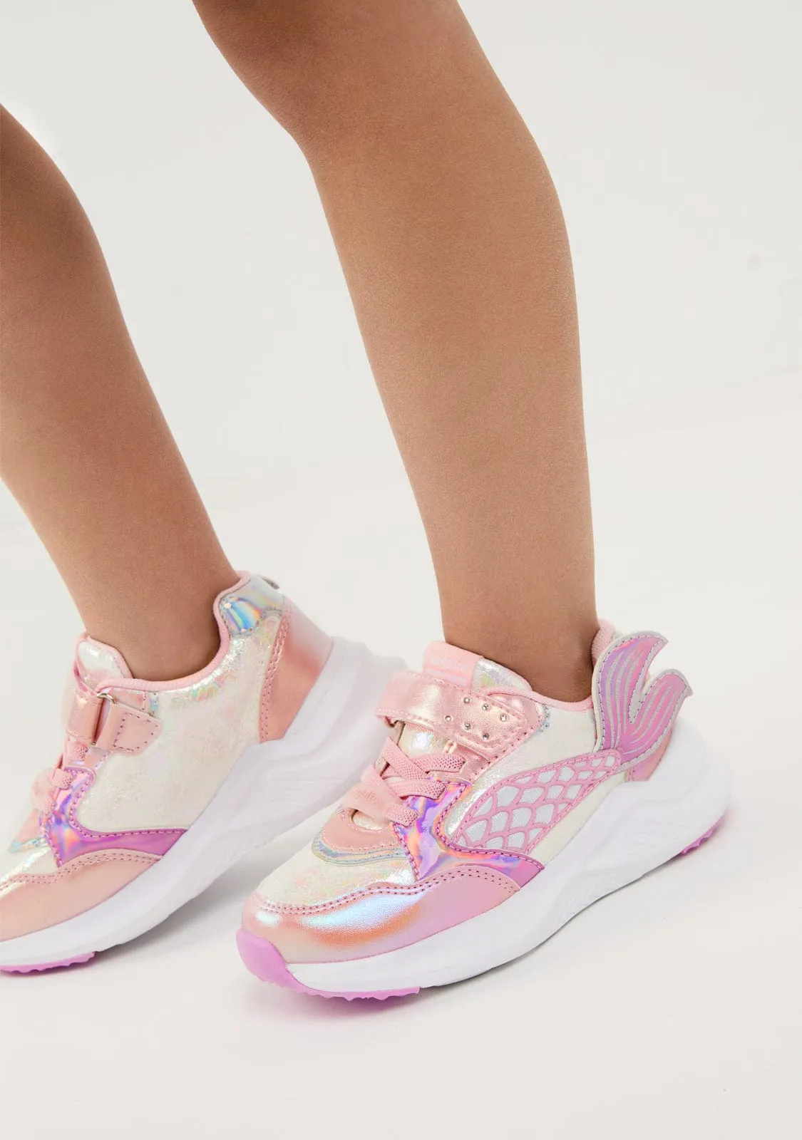 Pink Mermaid Elastic With Light Sneakers