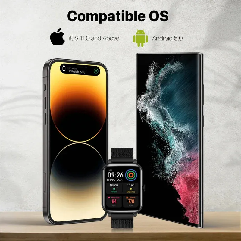 Promate IP68 Fitness Tracker Smartwatch with Media Storage - Black - TJREDR9