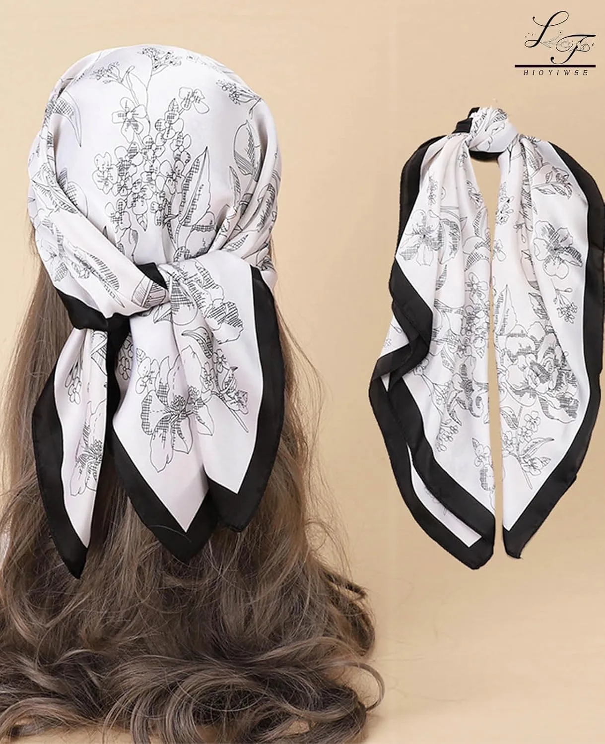 Satin Bandanas Head Scarf For Women Hair Scarves Accessories Lightweight Fashion Wrap Neck Silk Sleeping Headscarf