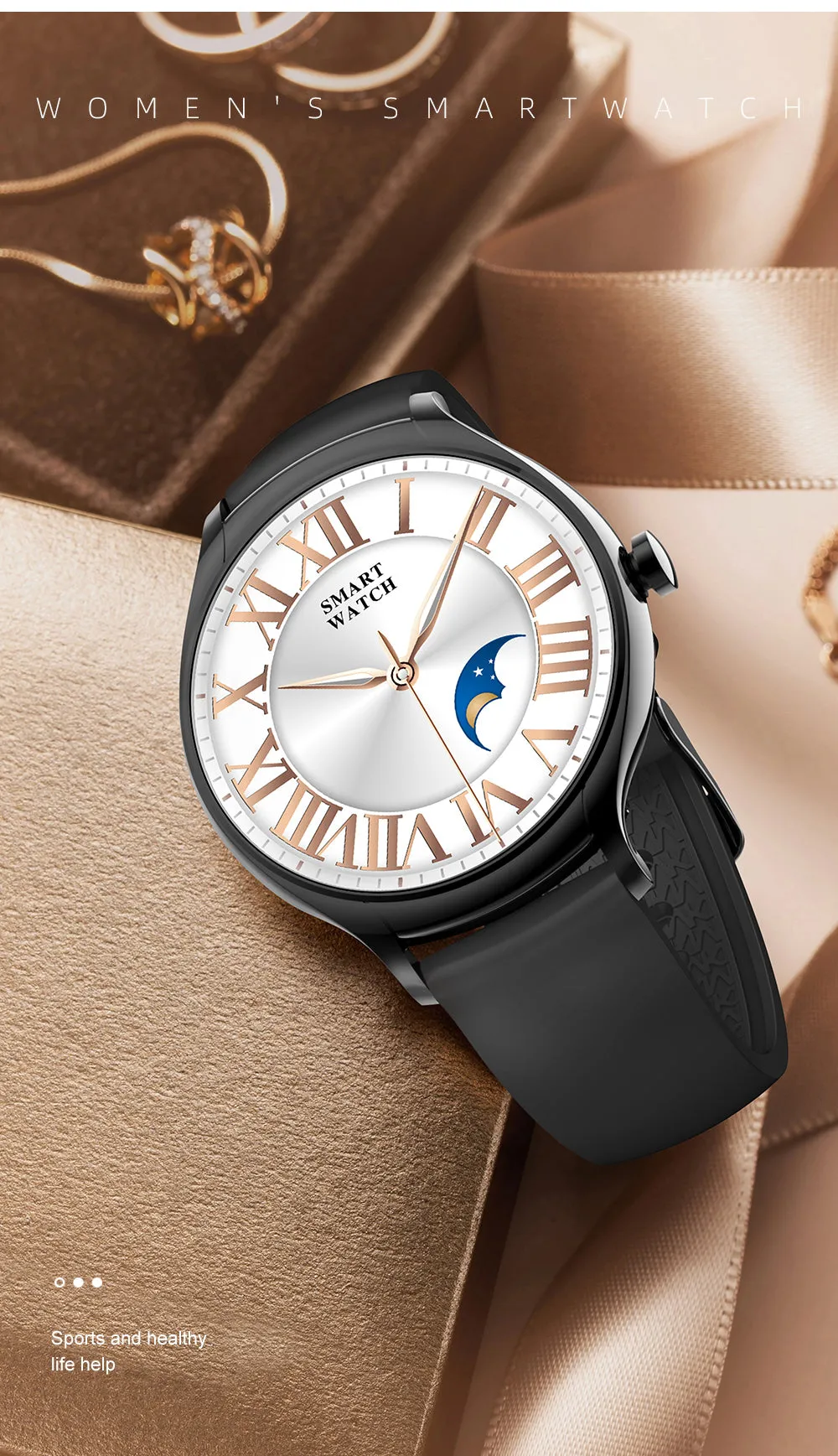 Smart Watch for Women Bluetooth Make/Answer Call Waterproof Sports Smartwatch Compatible with iPhone Android Phone 1.39" HD Color Screen Fitness Tracker with Heart Rate Monitor Pedometer Sleep Tracker