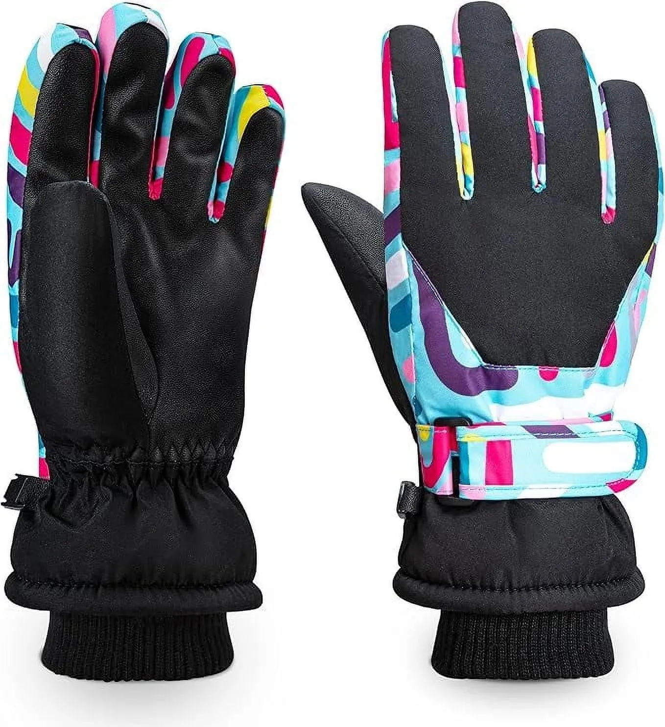 ThxToms Kids Winter Gloves Waterproof Ski Snow Snowboard Gloves for Ourdoor Sports, Boys and Girls Cold Weather Gloves