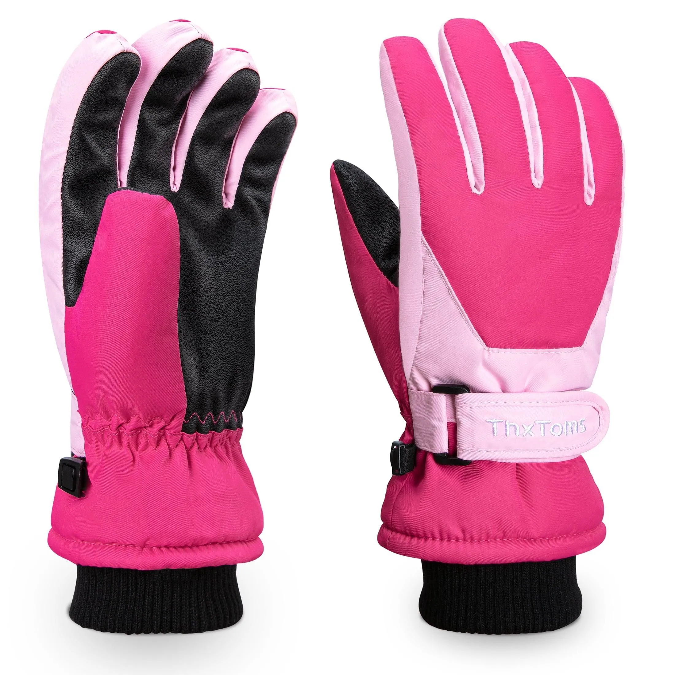ThxToms Kids Winter Gloves Waterproof Ski Snow Snowboard Gloves for Ourdoor Sports, Boys and Girls Cold Weather Gloves