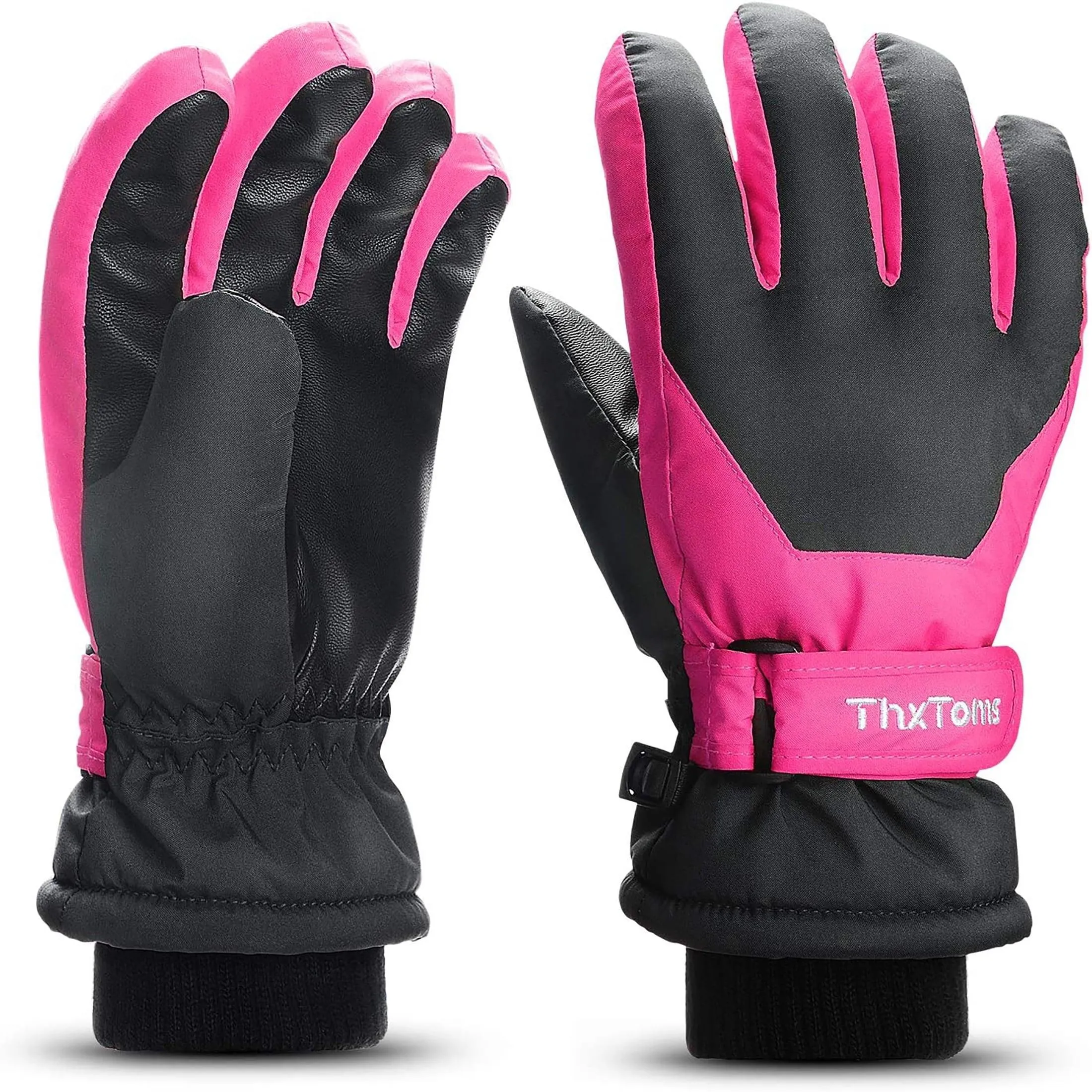 ThxToms Kids Winter Gloves Waterproof Ski Snow Snowboard Gloves for Ourdoor Sports, Boys and Girls Cold Weather Gloves