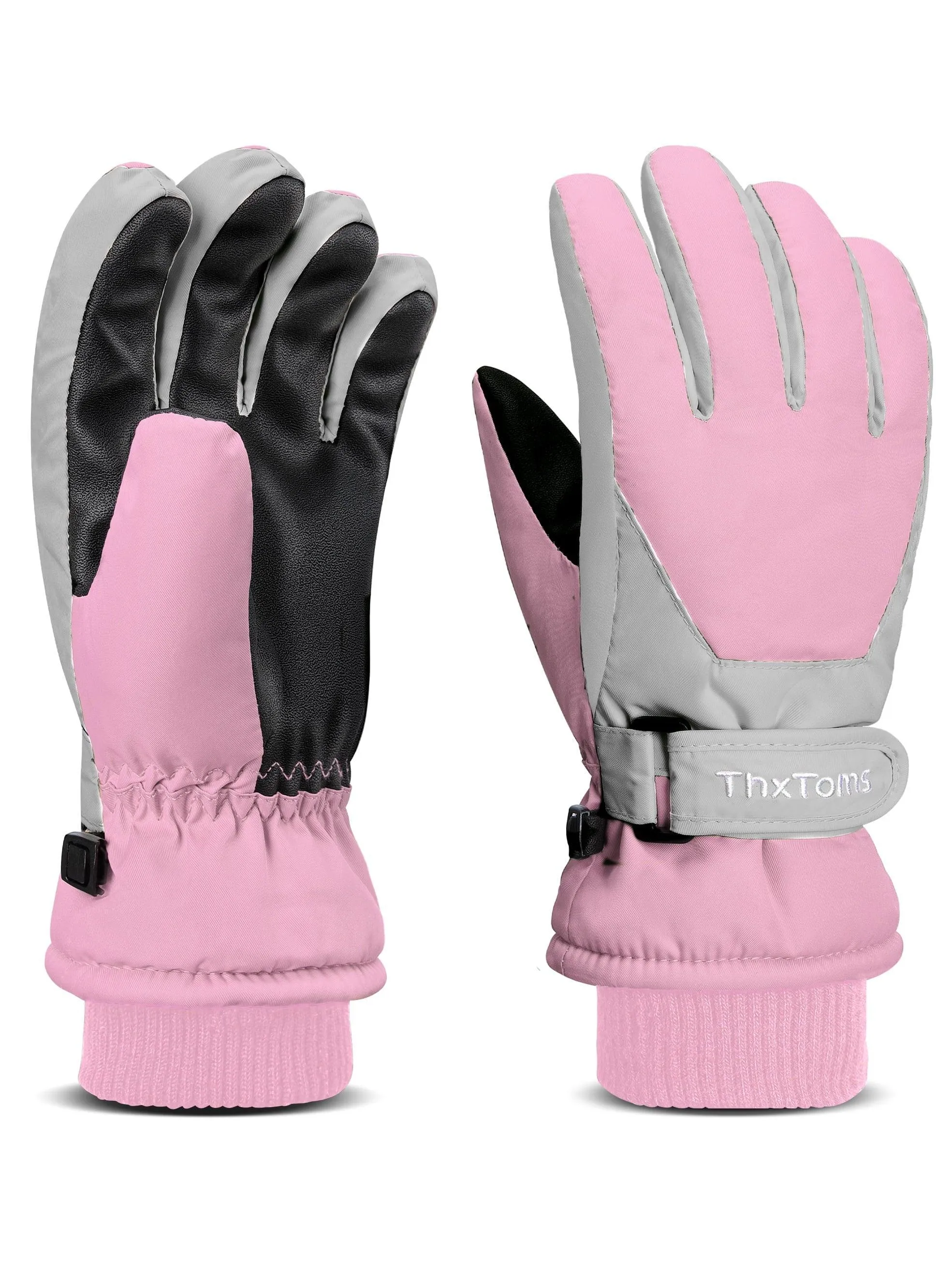 ThxToms Kids Winter Gloves Waterproof Ski Snow Snowboard Gloves for Ourdoor Sports, Boys and Girls Cold Weather Gloves