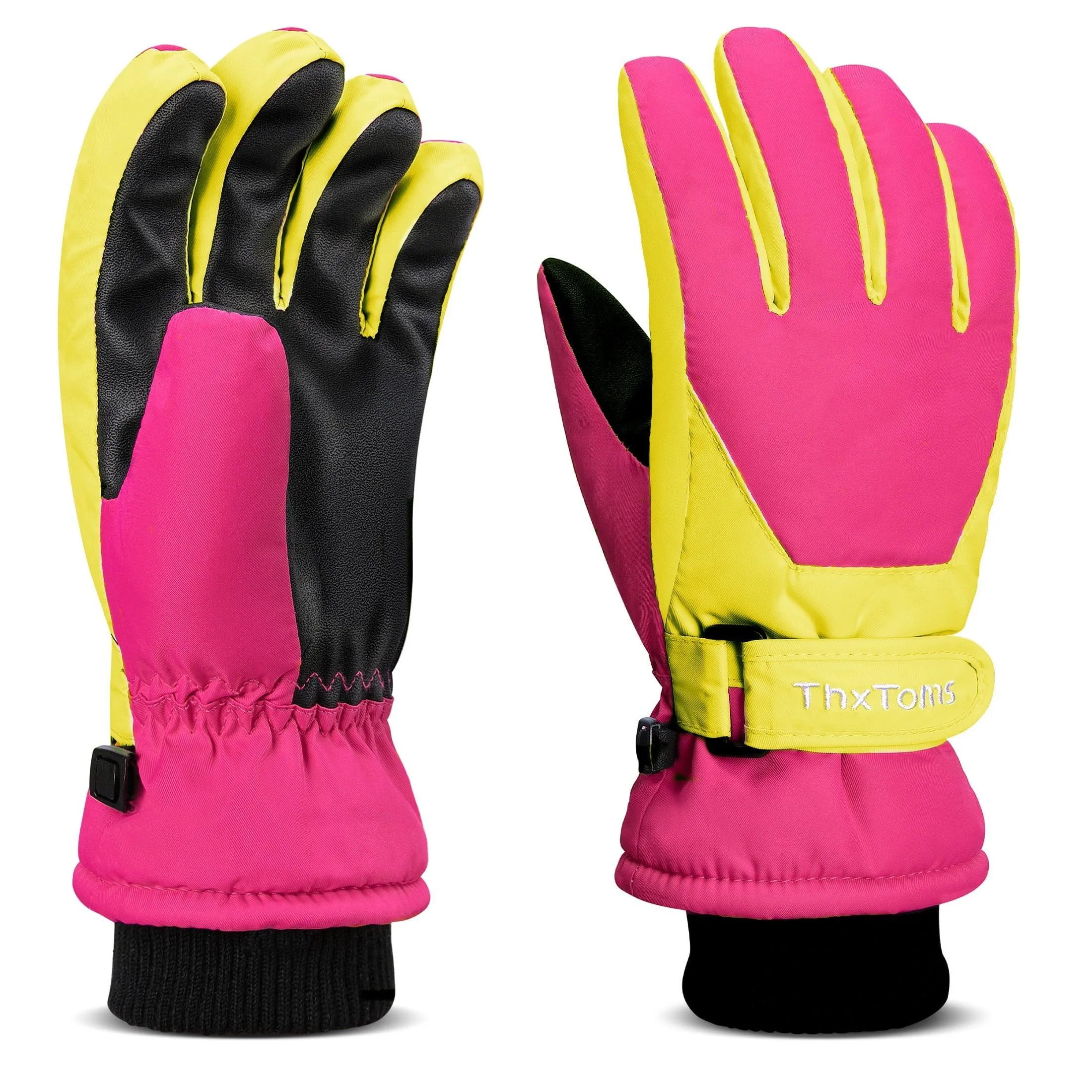 ThxToms Kids Winter Gloves Waterproof Ski Snow Snowboard Gloves for Ourdoor Sports, Boys and Girls Cold Weather Gloves