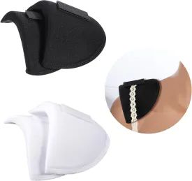 TIESOME 2 Pairs Shoulder Pads, Thickening 1.5cm Foam Shoulder Pads for Women Clothing Breathable Set-in High Low Shoulders Pad for Sloping High Low Shoulders Blazer Suit T-Shirt (White Black)