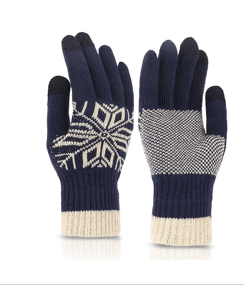 Unisex Winter Nap Gloves for Men and Women, Warm and Cozy Cotton Gloves for Smartphone Users