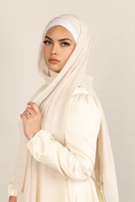 Vanilla Crme Georgette Chiffon Scarf