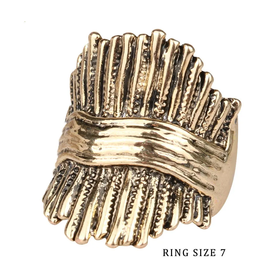 Vintage MiDi Ring 4PCS/Stes Fashion Gold Jewelry Classical Punk Pattern Rings For Women Party Accessories Aros Anel