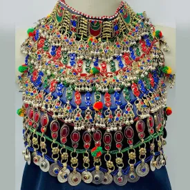 Vintage Multicolor Layered Choker Necklace