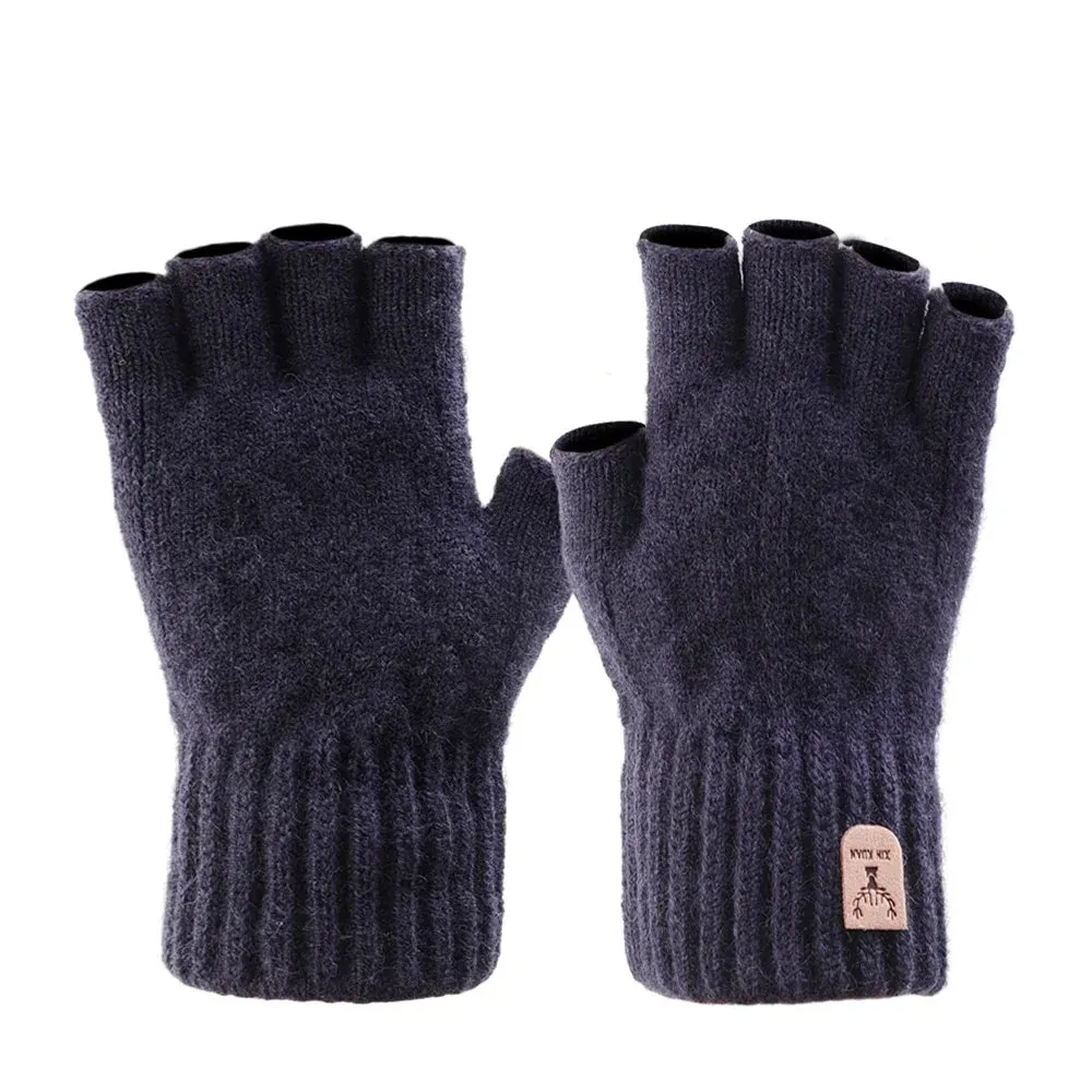 Women's & Men's Winter Half-Finger Gloves - Thickened